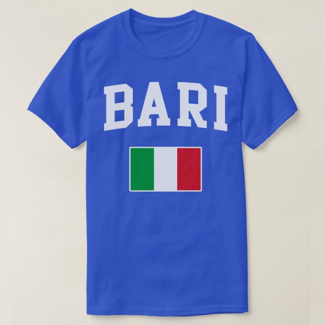 Bari Italy Flag Italia T-Shirt (Design vorne)