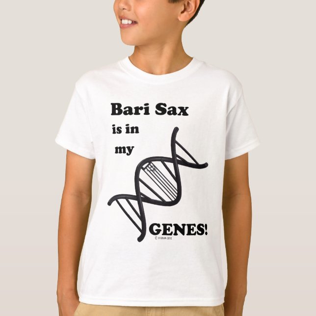 Bari Sax ist in meinen Genen T-Shirt (Vorderseite)
