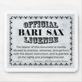 Bari Sax Lizenz Mousepad