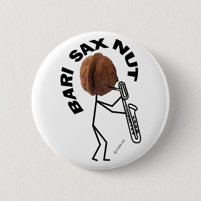 Bari Sax Nut Button (Vorderseite)