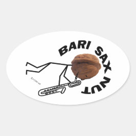 Bari Sax Nut Ovaler Aufkleber