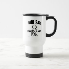 Bari Sax Play Boy Travel Mug Reisebecher