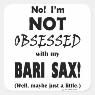 Bari Sax Quadratischer Aufkleber