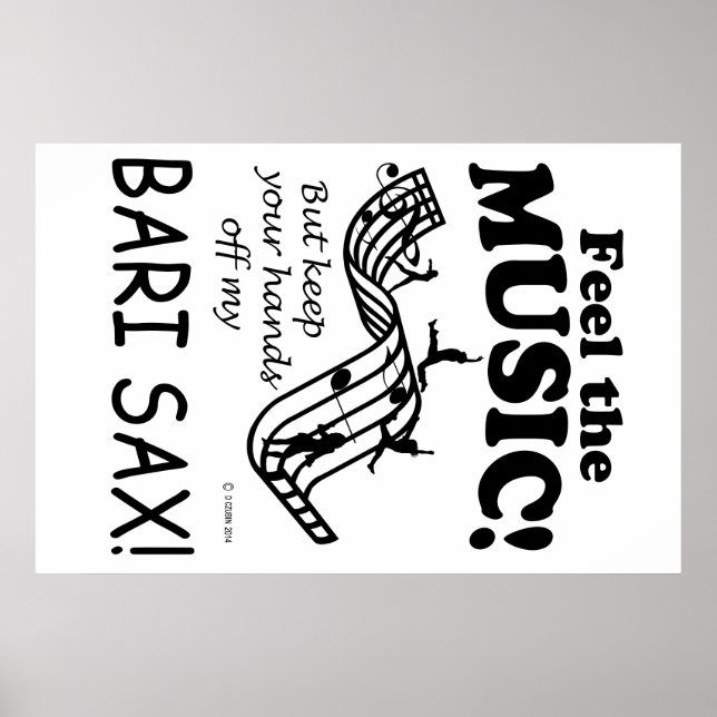 Bari Sax spürt die Musik Poster (Vorne)