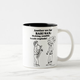 Bari Sax Zombie Explode Zweifarbige Tasse
