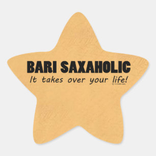 Bari Saxaholic Life Star Sticker