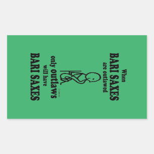Bari Saxes Outlaed Rectangle Sticker