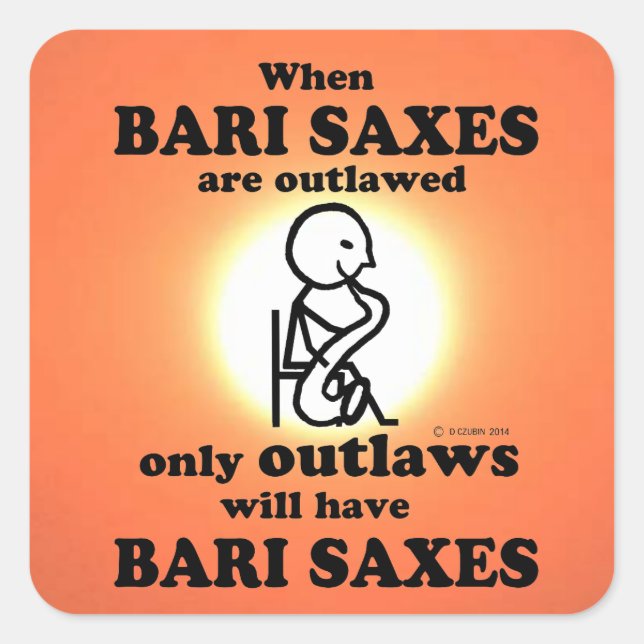 Bari Saxes Outlaed Square Sticker (Vorderseite)