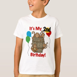 Baril de singes 2e Anniversaire Tshirts et cadeaux
