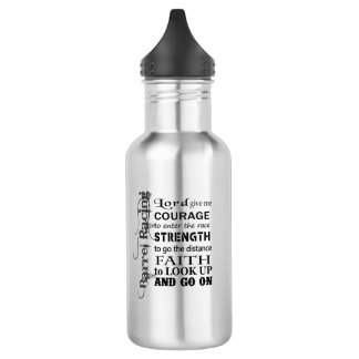 Baril emballant la bouteille d'eau de prière
