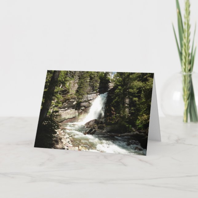 Baring Falls at Glacier National Park Karte (Vorderseite)