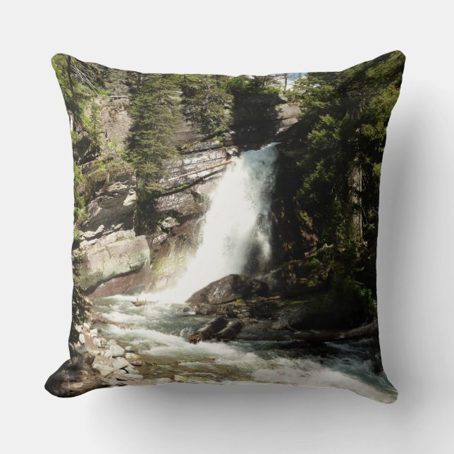 Baring Falls at Glacier National Park Kissen (Vorderseite)