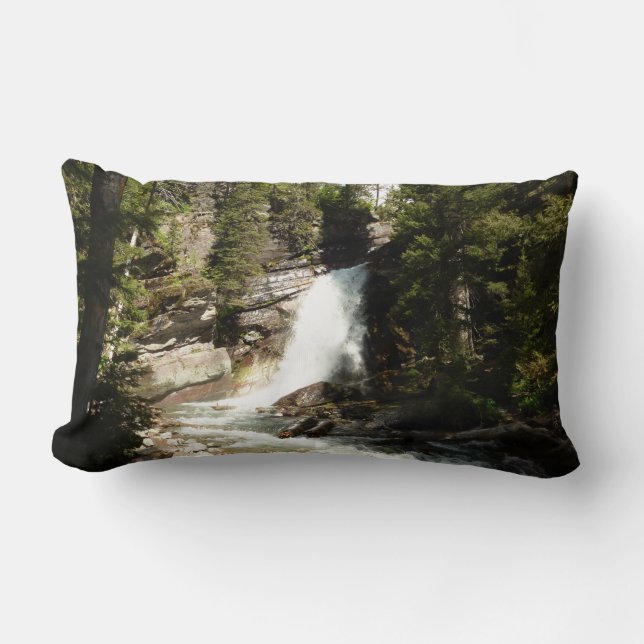 Baring Falls at Glacier National Park Lendenkissen (Vorderseite)