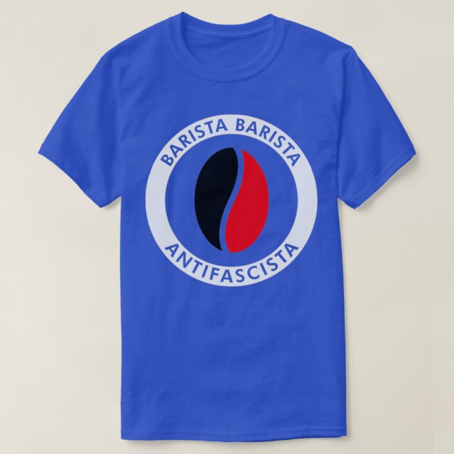 Barista Antifascista Merchandise T-Shirt (Design vorne)