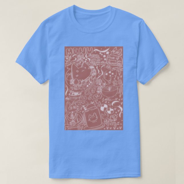 Barista Cat Menü T-Shirt (Design vorne)