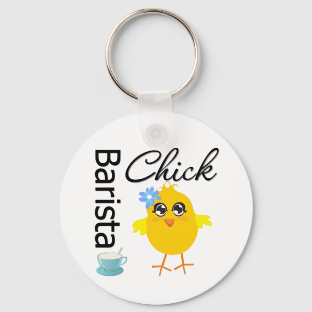 Barista Chick Schlüsselanhänger (Vorderseite)