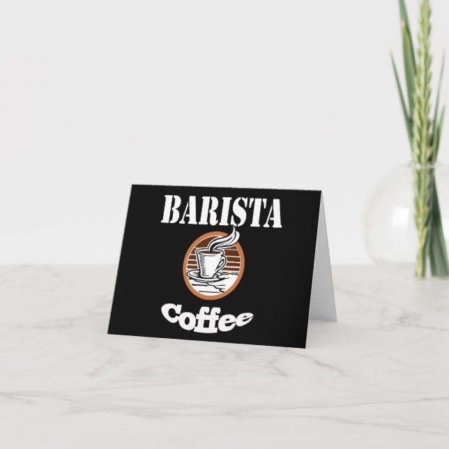Barista Coffee Feiertagskarte (Vorderseite)