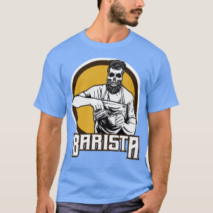 Barista Coffee Skeleton Funny National Barista Day T-Shirt