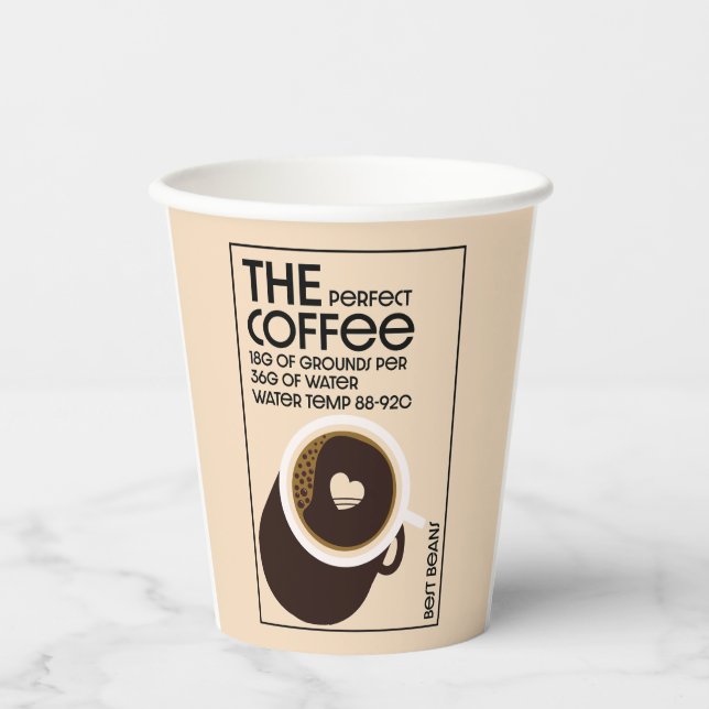 Barista Coffeeshop Pappbecher (Vorderseite)