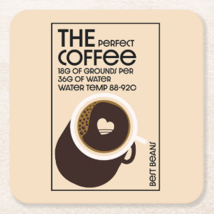 Barista Coffeeshop Rechteckiger Pappuntersetzer