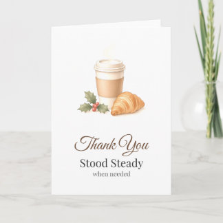 Barista Danke Stand Fest Karte