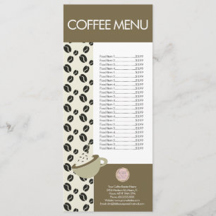 Barista de salon de café logo de latte menu