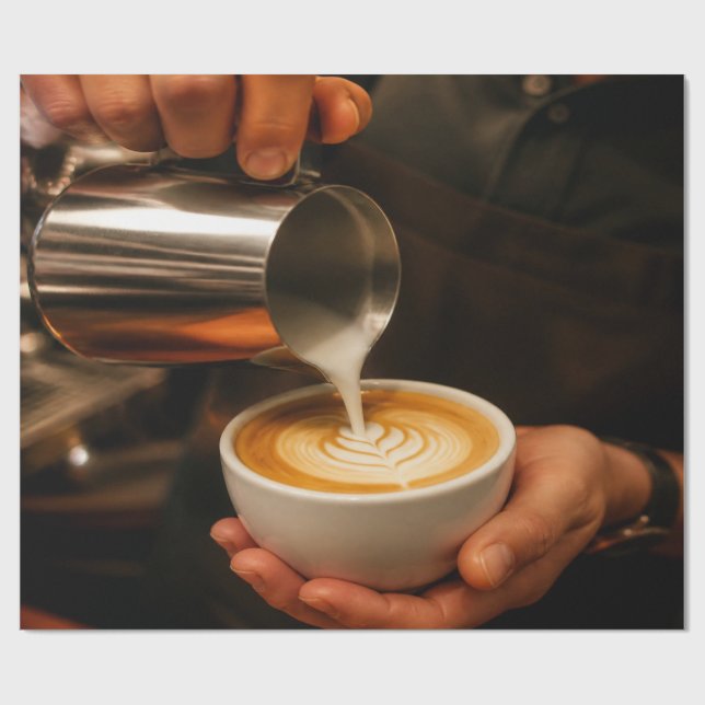 Barista Design Geschenkpapier (Flach)