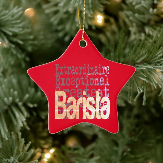 Barista Extraordinaire Keramik Ornament (Baum)