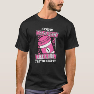 Barista Girl Bean Café Kaffeemaschine T-Shirt