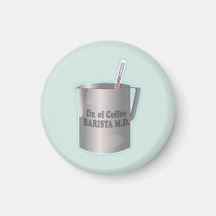 Barista Kaffee macht lustigen Arzt Magnet