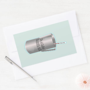 Barista Kaffee macht lustigen Arzt Rechteckiger Aufkleber