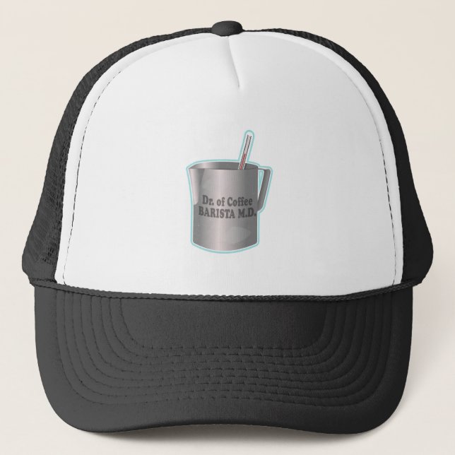Barista Kaffee macht lustigen Arzt Truckerkappe (Vorderseite)