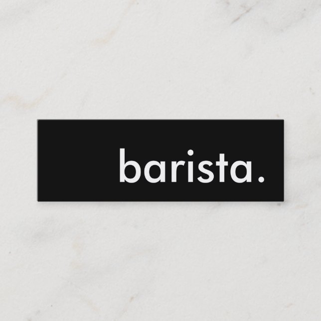 Barista. Mini Visitenkarte (Vorderseite)