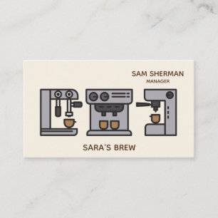 Barista moderne minimalistische Kaffeehaus-Café Visitenkarte
