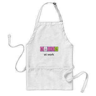 Barista Namen-Schürze periodischer Tabelle Schürze