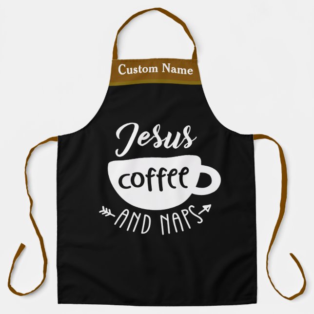 Barista Schürze - Personalisiertes Coffee Lover Ge (Vorderseite)