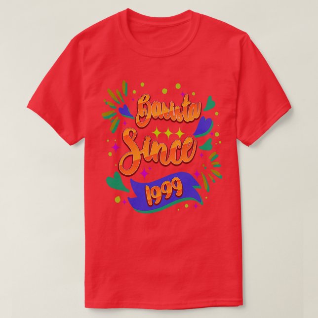 Barista Seit 1999 Einzigartiger Barkeeper Geschenk T-Shirt (Design vorne)