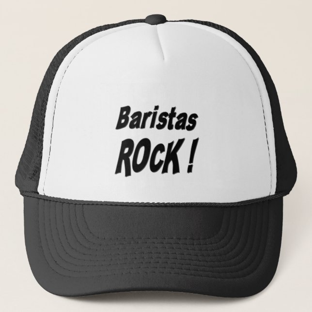 Baristas Felsen! Hut Truckerkappe (Vorderseite)