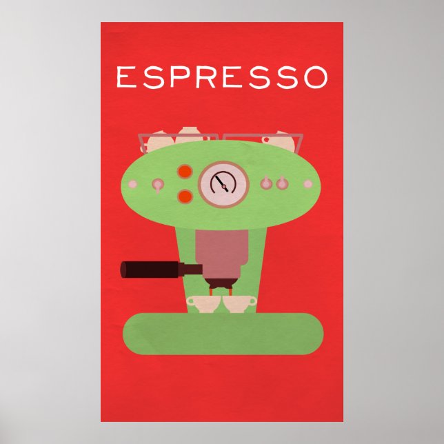 Baristas Kunstsammlung: Espresso Poster (Vorne)