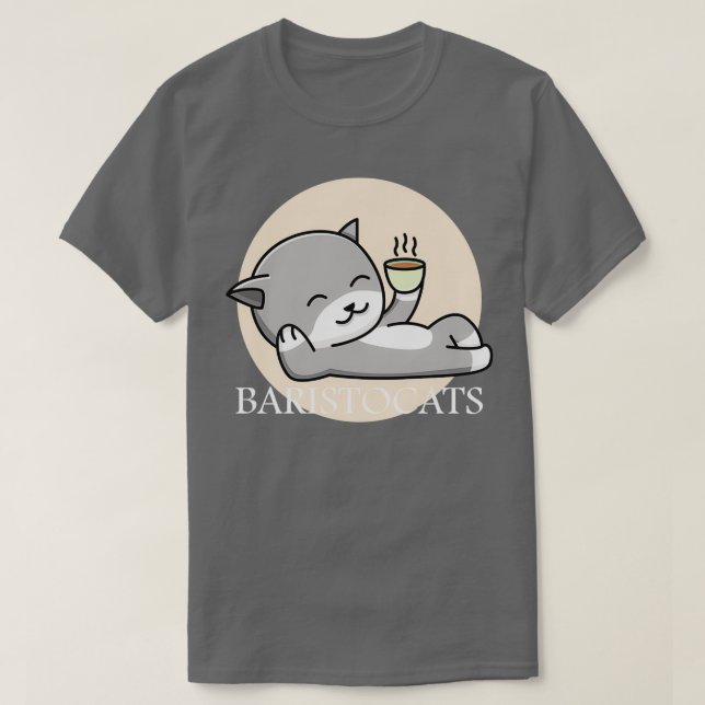 Baristo Cat Kaffee Barista Shirt (Design vorne)