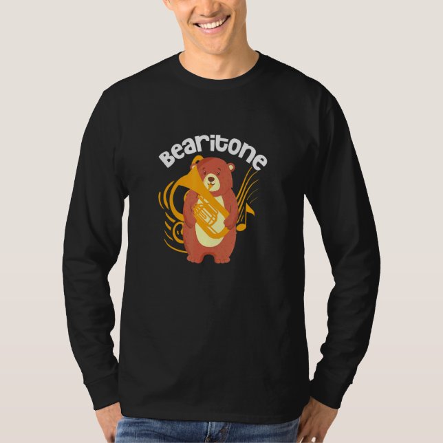 Baritone Bear Bearitone Baritone Euphonium Player T-Shirt (Vorderseite)