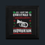 Baritone Euphonium Ugly Christmas Sweater Style Erinnerungskiste<br><div class="desc">Baritone Euphonium Ugly Christmas Sweater Style</div>