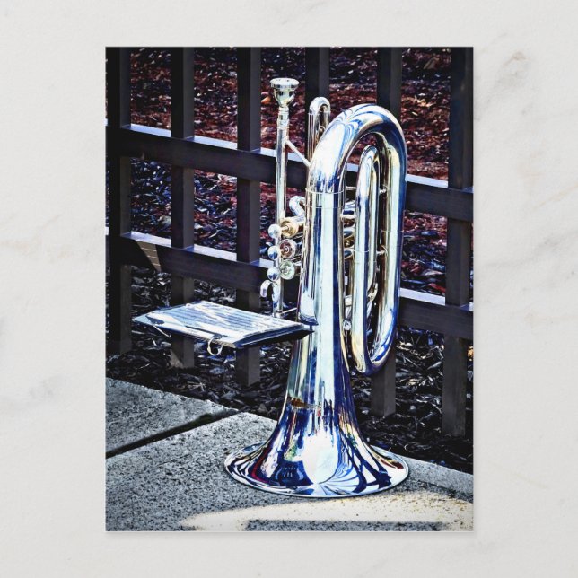 Baritone Horn vor Parade Postkarte (Vorderseite)