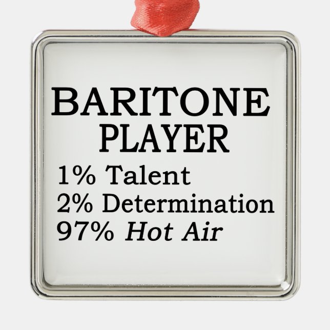 Baritone Hot Air Silbernes Ornament (Vorne)