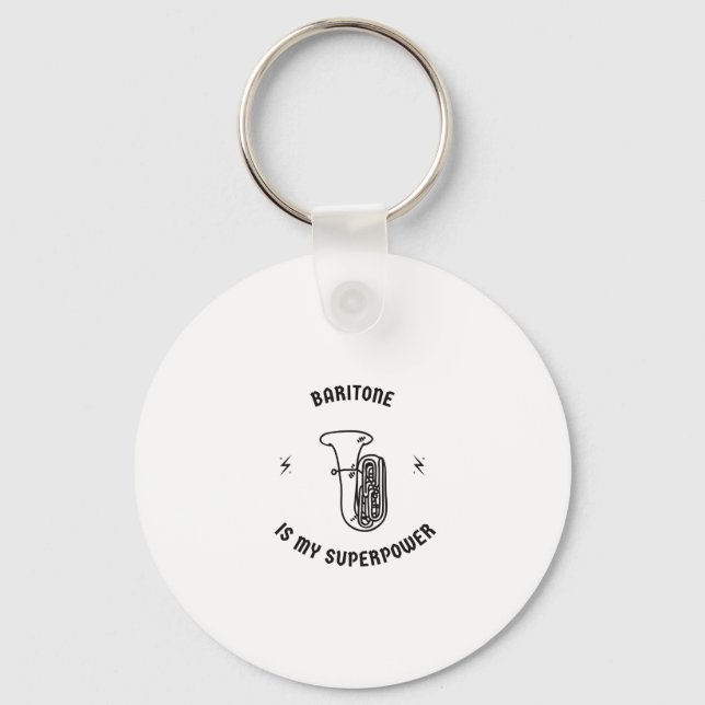 Baritone ist meine Supermacht Schlüsselanhänger (Vorderseite)