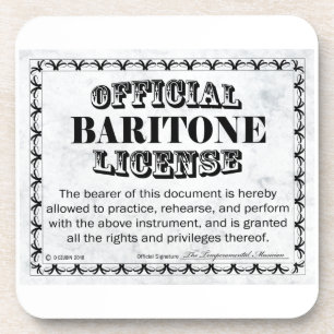Baritone Lizenz Getränkeuntersetzer