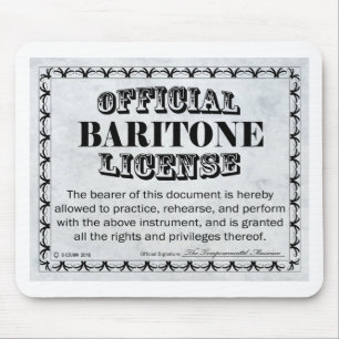 Baritone Lizenz Mousepad