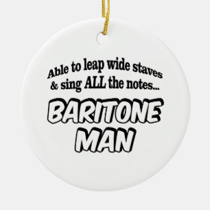 Baritone Man - Music Superhero Keramik Ornament