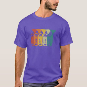 Baritone Music Instruments Horn Vintag Papa Retro T-Shirt