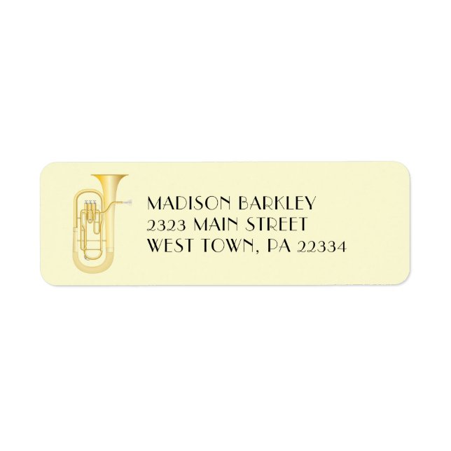 Baritone Musician Band Teacher Label (Vorne)